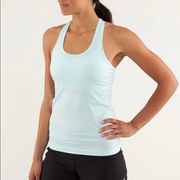 Sz4 Lululemon Swiftly Tech Tank in Aquamarine EUC - Picture 1 of 10